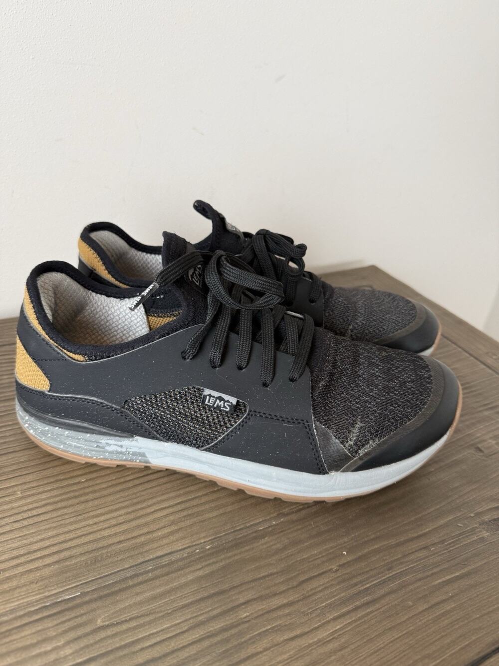 Lems Mesa Mens Carbon Hiking Shoe Sneaker Outdoor Minimalist Black Sz 11